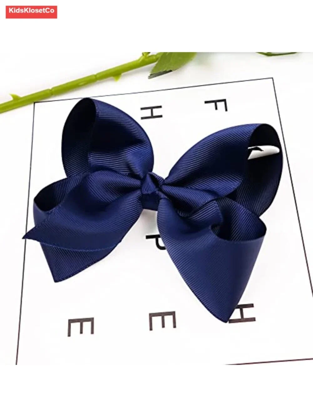 40 Pairs 6 Inch Grosgrain Ribbon Hair Bows Alligator Clips for Girls